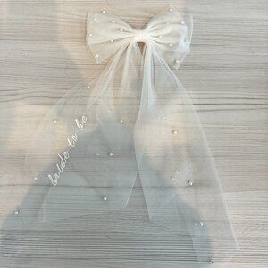 Bride to Be Clip-In Hair Bow